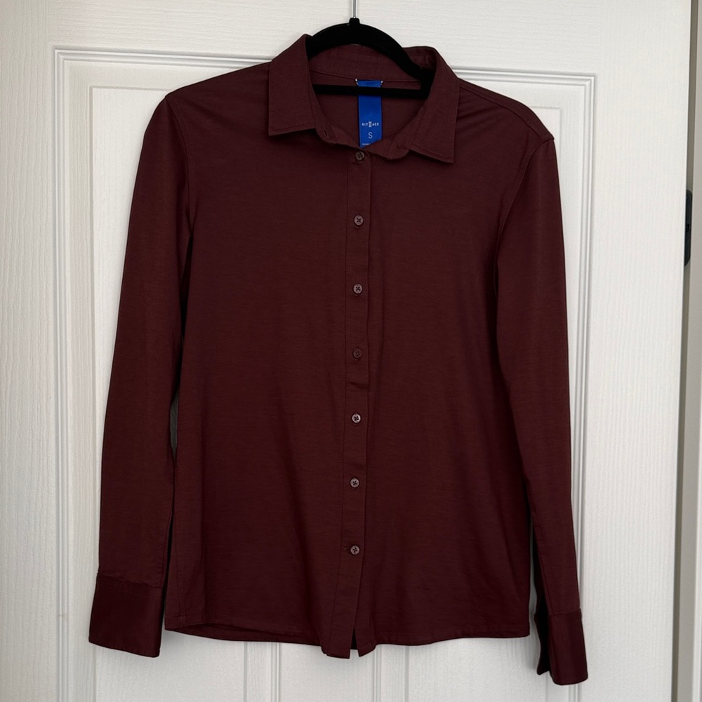 🇨🇦Kit and Ace Brown On The Move Button Down Shirt for Women, size Small
